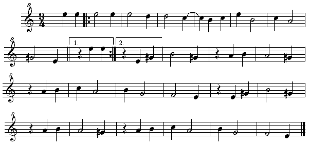 Partitura "El vito" (Popular de Andaluca)